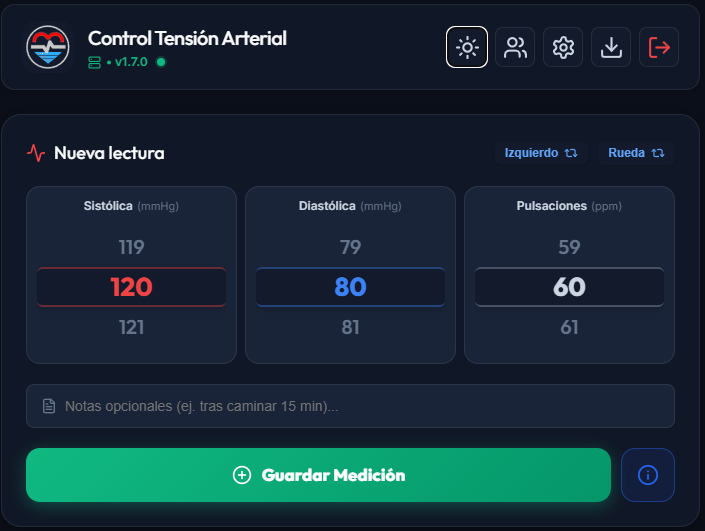 Pantalla de nueva medición de la edición con servidor autoalojado